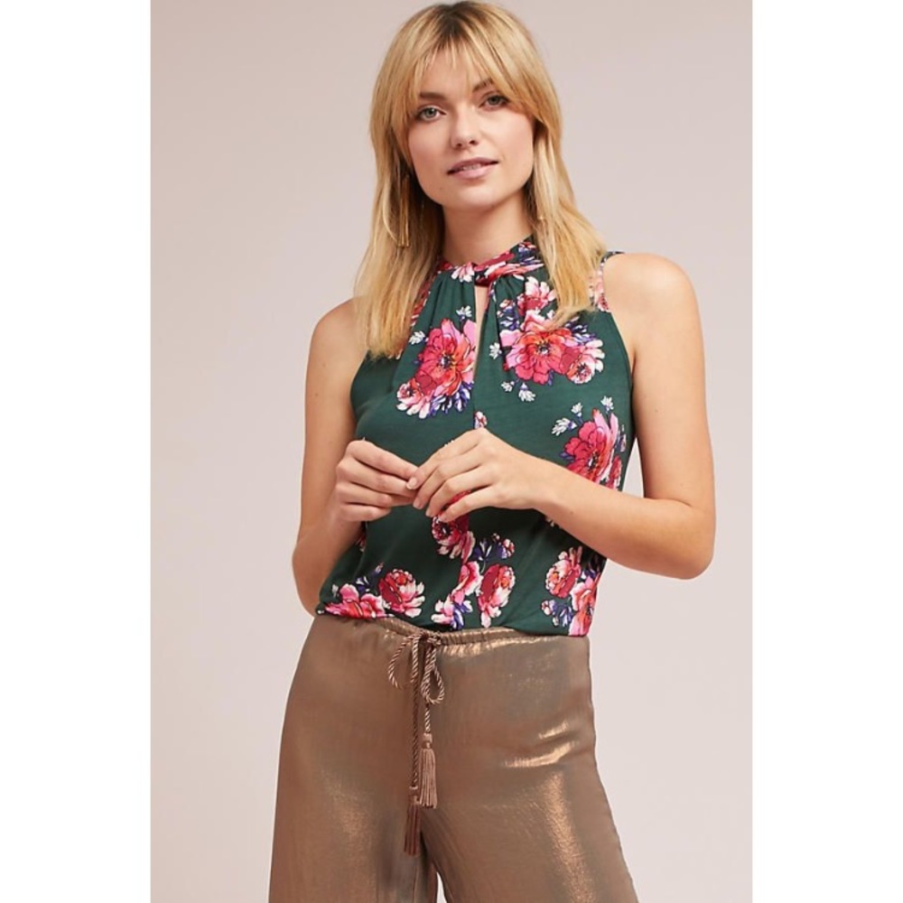 NWT Anthropologie twisted high neck tank